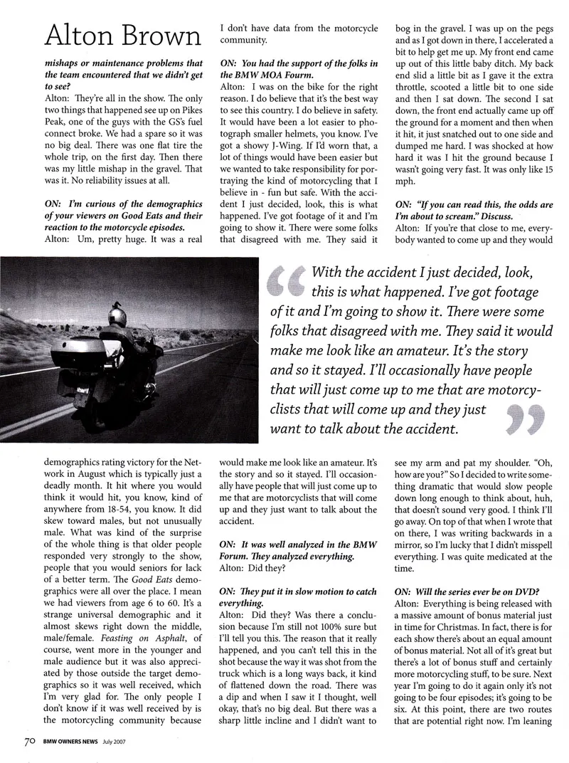 Interview with Alton Brown, page 6