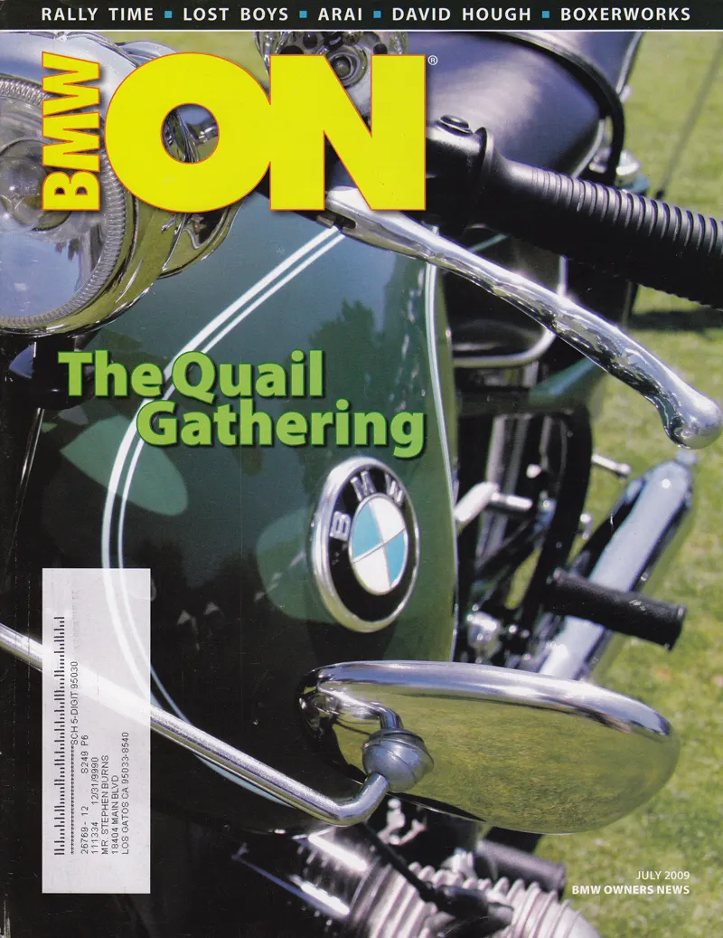 Cover photo and The Quail Motorcycle Gathering, page 1